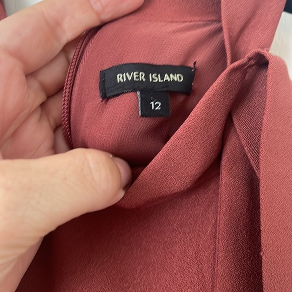 River Island High Neck Tie Waist Dress - Picture 3 of 6